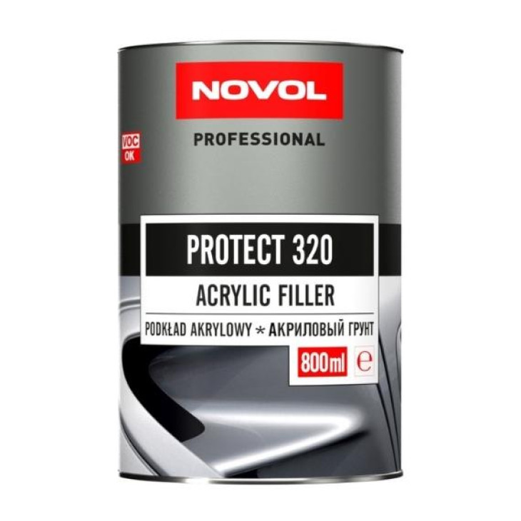 Акриловий грунт сірий Novol Protect 320 4+1 0,8л + 0,2 затверджувачу Н5220